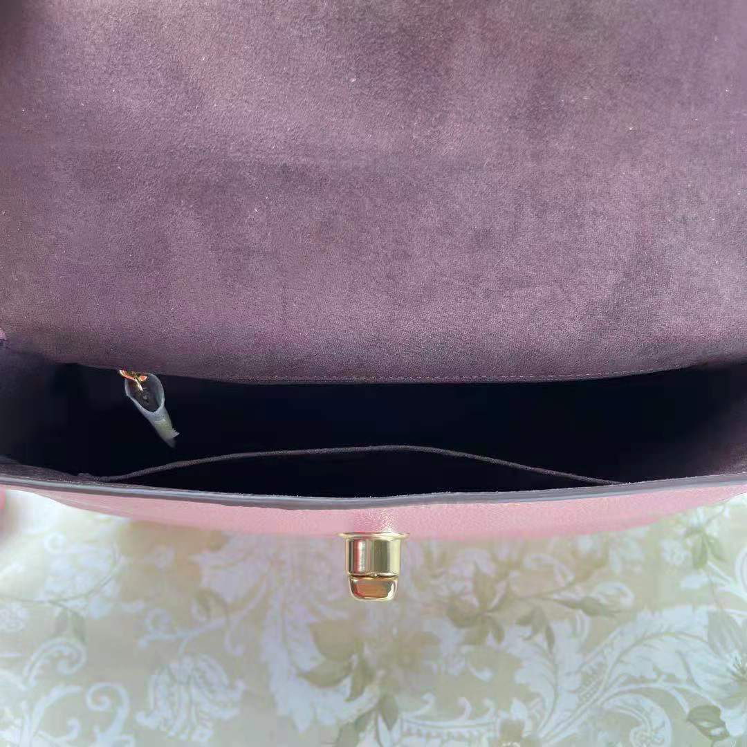Coach C4107 Marlie Top Handle Satchel With Whipstitch In Bublgm/Vintg Mve Mult Coach C4107 Marlie Top Handle Satchel With Whipstitch In Bublgm/Vintg Mve Mult